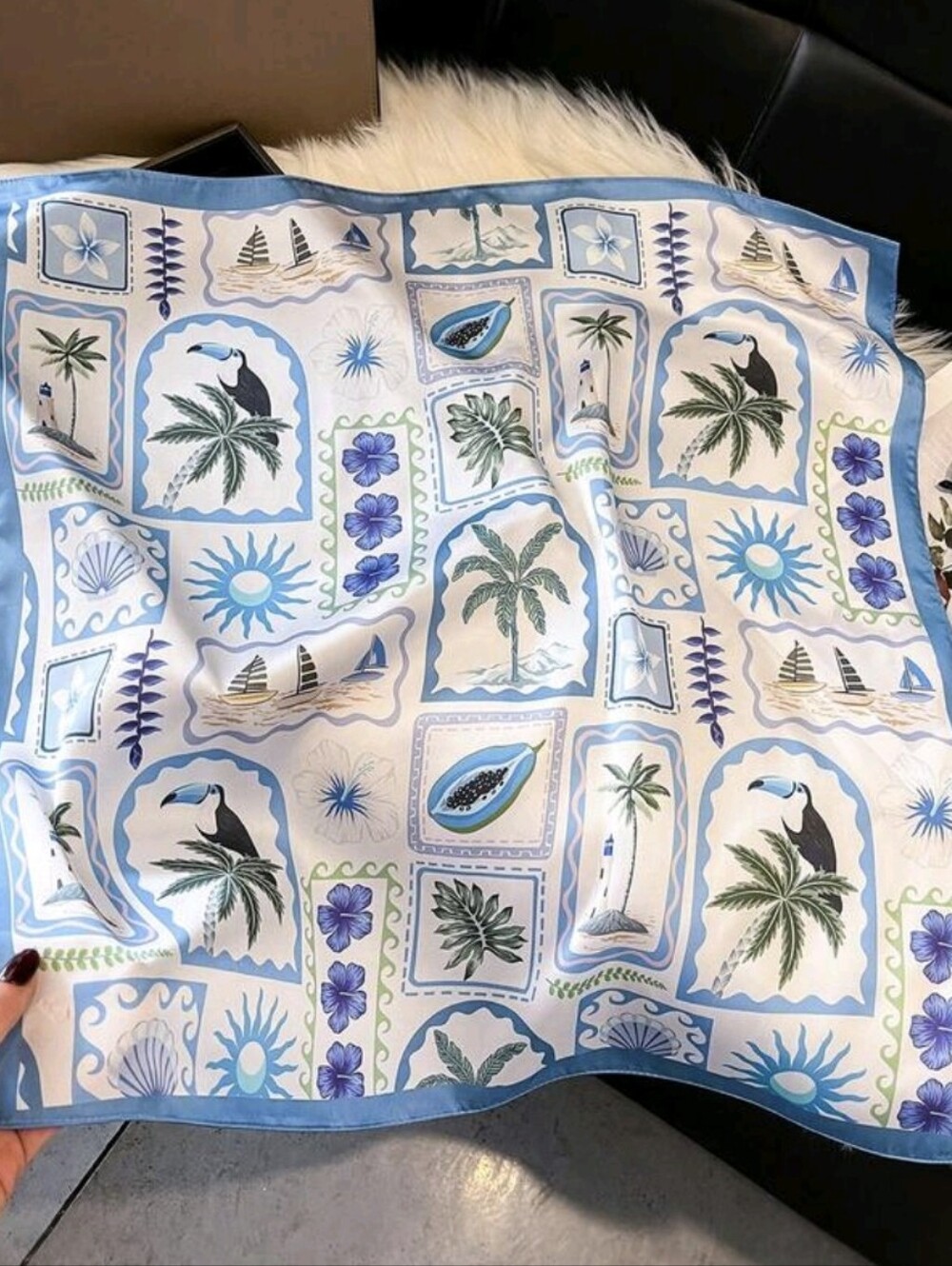 Tropical Beach Theme Scarf NEW